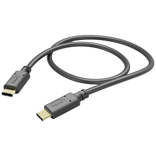 Hama USB-Ladekabel USB 2.0 USB-C® Stecker, USB-C® Stecker 1.00 m Schwarz 00201589
