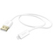 Hama USB-Ladekabel USB 2.0 Apple Lightning Stecker, USB-A Stecker 1.50 m Weiß 00201581