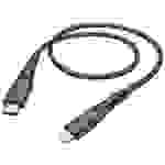 Hama USB-Ladekabel USB 2.0 Apple Lightning Stecker, USB-C® Stecker 1.50 m Schwarz 00201602