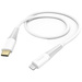 Hama USB-Ladekabel USB 2.0 Apple Lightning Stecker, USB-C® Stecker 1.50 m Weiß 00201603
