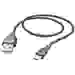 Hama USB-Ladekabel USB 2.0 USB-A Stecker, USB-Micro-B Stecker 1.50m Schwarz 00201586
