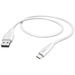 Hama USB-Ladekabel USB 2.0 USB-A Stecker, USB-C® Stecker 1.50 m Weiß 00201596