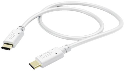 Hama USB-Ladekabel USB 2.0 USB-C® Stecker, USB-C® Stecker 1.5m Weiß 00201592