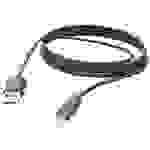 Hama USB-Ladekabel USB 2.0 Apple Lightning Stecker, USB-A Stecker 3.00m Schwarz 00201582