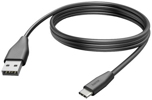 Hama USB-Ladekabel USB 2.0 USB-A Stecker, USB-C® Stecker 3m Schwarz 00201597