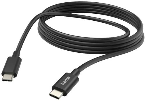 Hama USB-Ladekabel USB 2.0 USB-C® Stecker, USB-C® Stecker 3m Schwarz 00201593