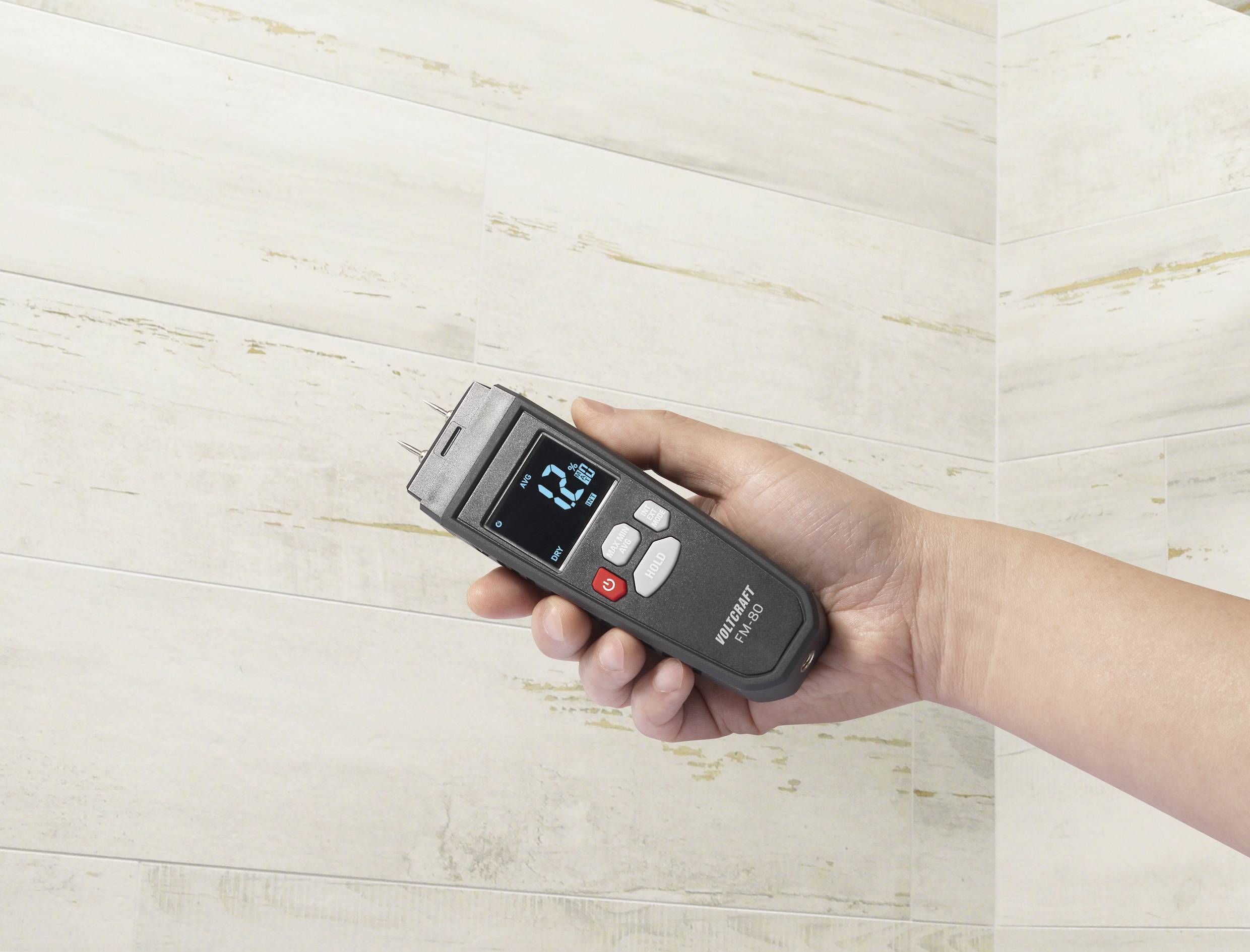 VOLTCRAFT FM-80 Materialfeuchtemessgerät Messbereich Baufeuchtigkeit (Bereich) 0.20 bis 2.0% Messbereich Holzfeuchtigkeit