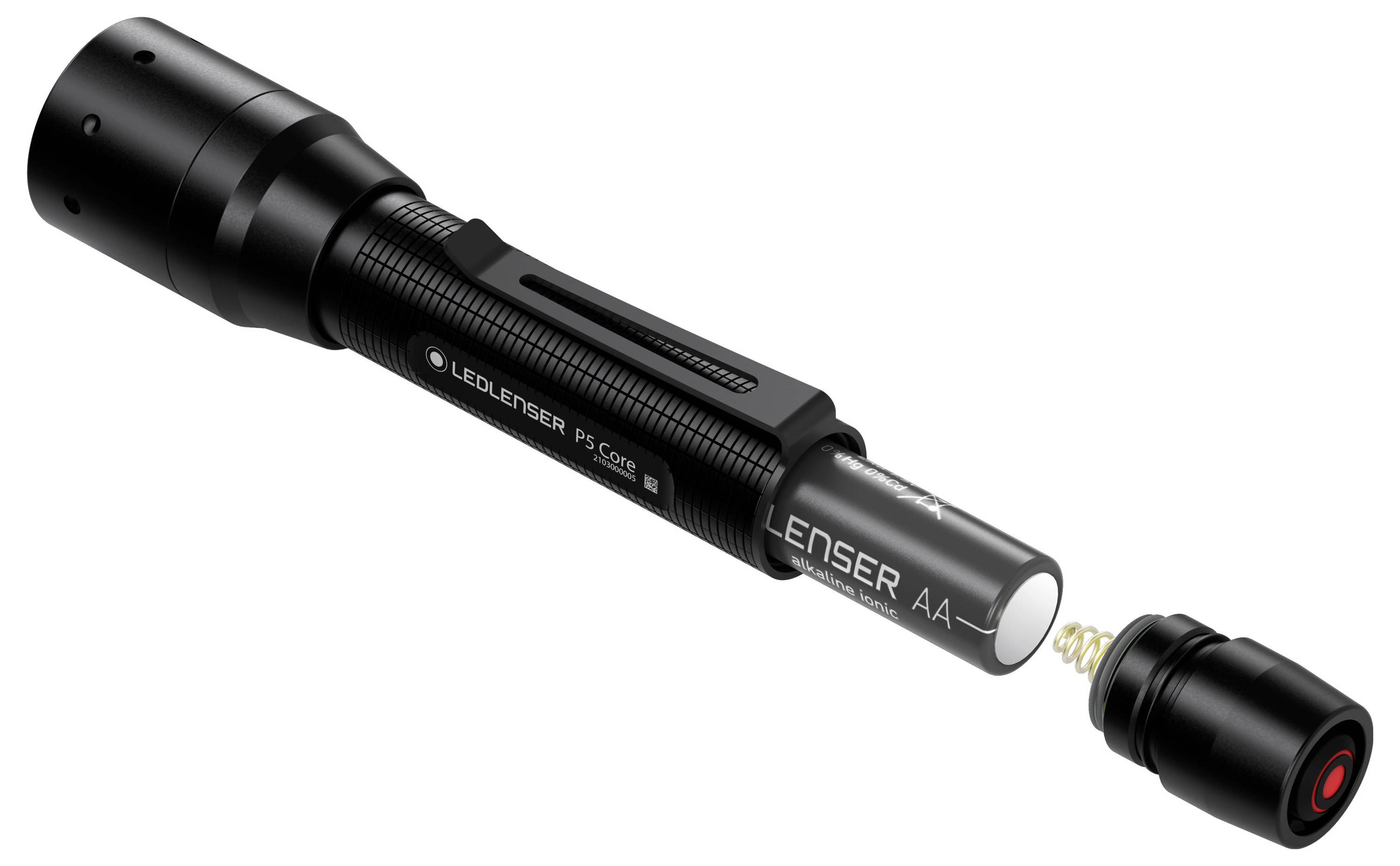 Ledlenser P5 Core LED Stablampe mit Gürtelclip batteriebetrieben 150 lm 12 h 83 g
