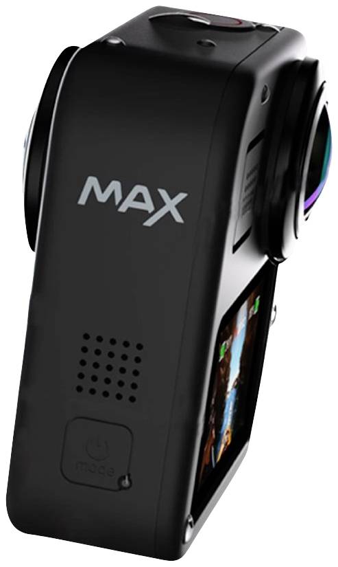 GoPro MAX 360° Action Cam 6K, Zeitlupe/Zeitraffer, WLAN, Wasserfest, Intervall-Aufnahme, Bluetooth, Bildstabilisierung, 360°, Touch-Screen, Spritzwa