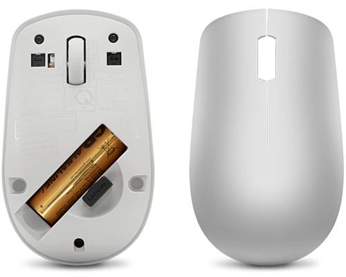 Lenovo 530 Maus Kabellos Optisch Grau, Platin 3 Tasten 1200 dpi