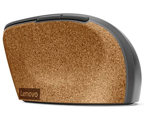 Lenovo Go Wireless Vertical Ergonomische Maus Kabellos Optisch Grau, Holz 6 Tasten 2400 dpi Ergonomisch