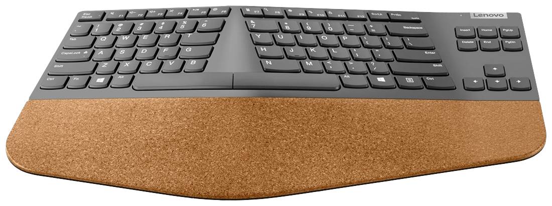 Lenovo Go Wireless Split Kabellos, Funk Tastatur Ergonomisch Deutsch, QWERTZ Grau