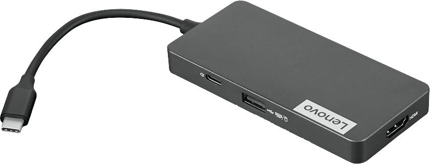 Lenovo USB-C® Dockingstation USB-C 7-in-1 Hub - Dockingstation Passend für Marke Dockingstations: Lenovo Yoga, IdeaPad, Thinkpad integrierter Karte