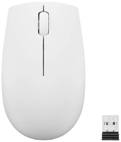 Lenovo 300 Wireless Compact Maus Kabellos Optisch Hellgrau 3 Tasten 1000 dpi