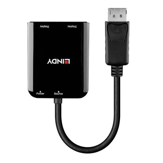 LINDY 38433 DisplayPort / HDMI Adapter [1x DisplayPort - 2x HDMI®] Schwarz 0 m
