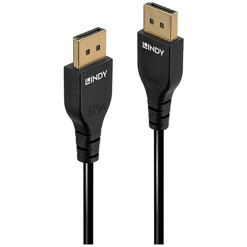 LINDY 36460 DisplayPort AV Anschlusskabel [1x DisplayPort Stecker - 1x DisplayPort Stecker] 0.5m Schwarz