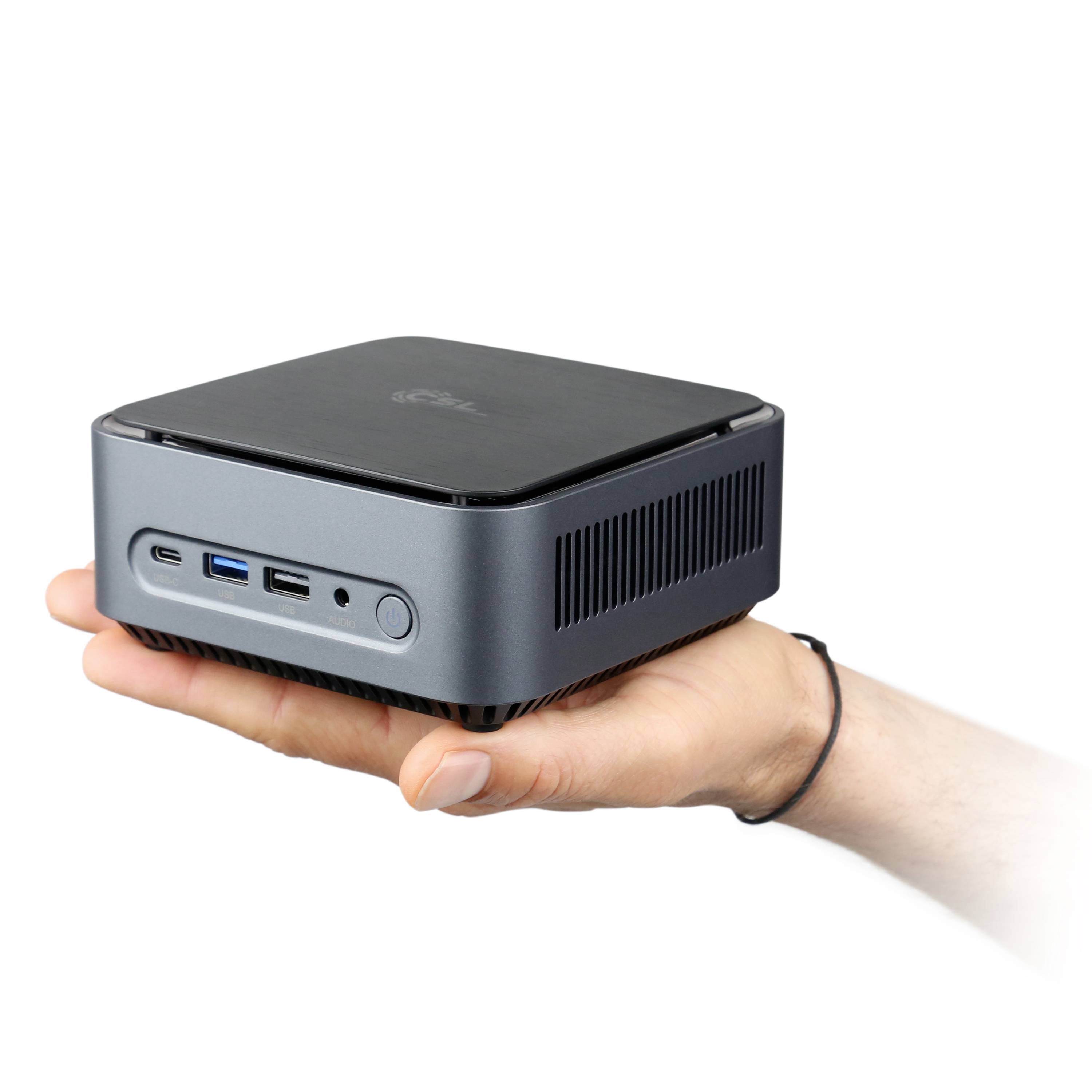 CSL Computer Mini PC Narrow Box Premium Intel® Pentium® Silver N6000 8 GB RAM 500 GB SSD Intel UHD