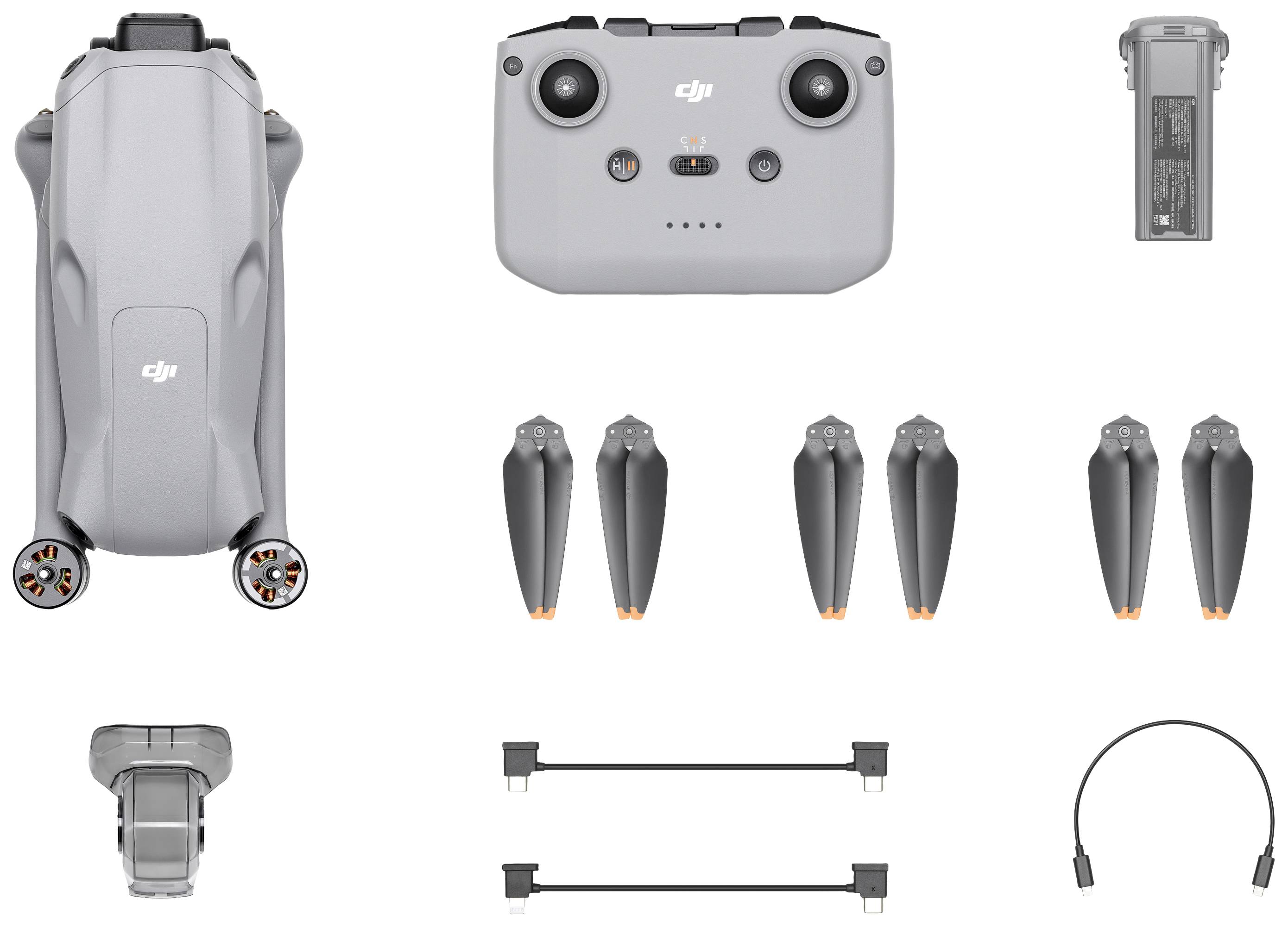 DJI Air 3 (RC-N2) Quadrocopter RtF Dual Kameraflug, Profi Hellgrau