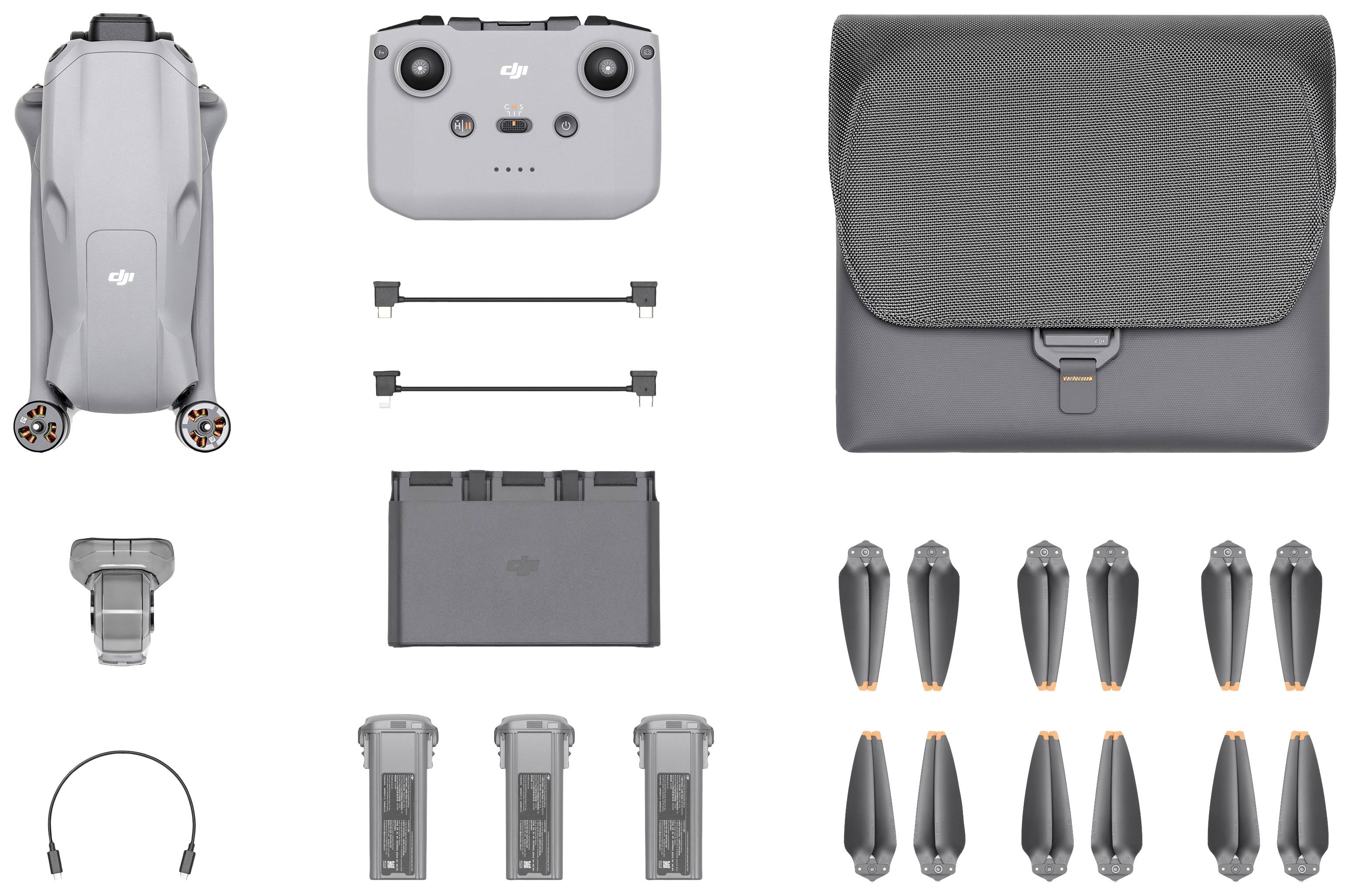 DJI Air 3 Fly More Combo (RC-N2) Quadrocopter RtF Dual Kameraflug, Profi Lichtgrau