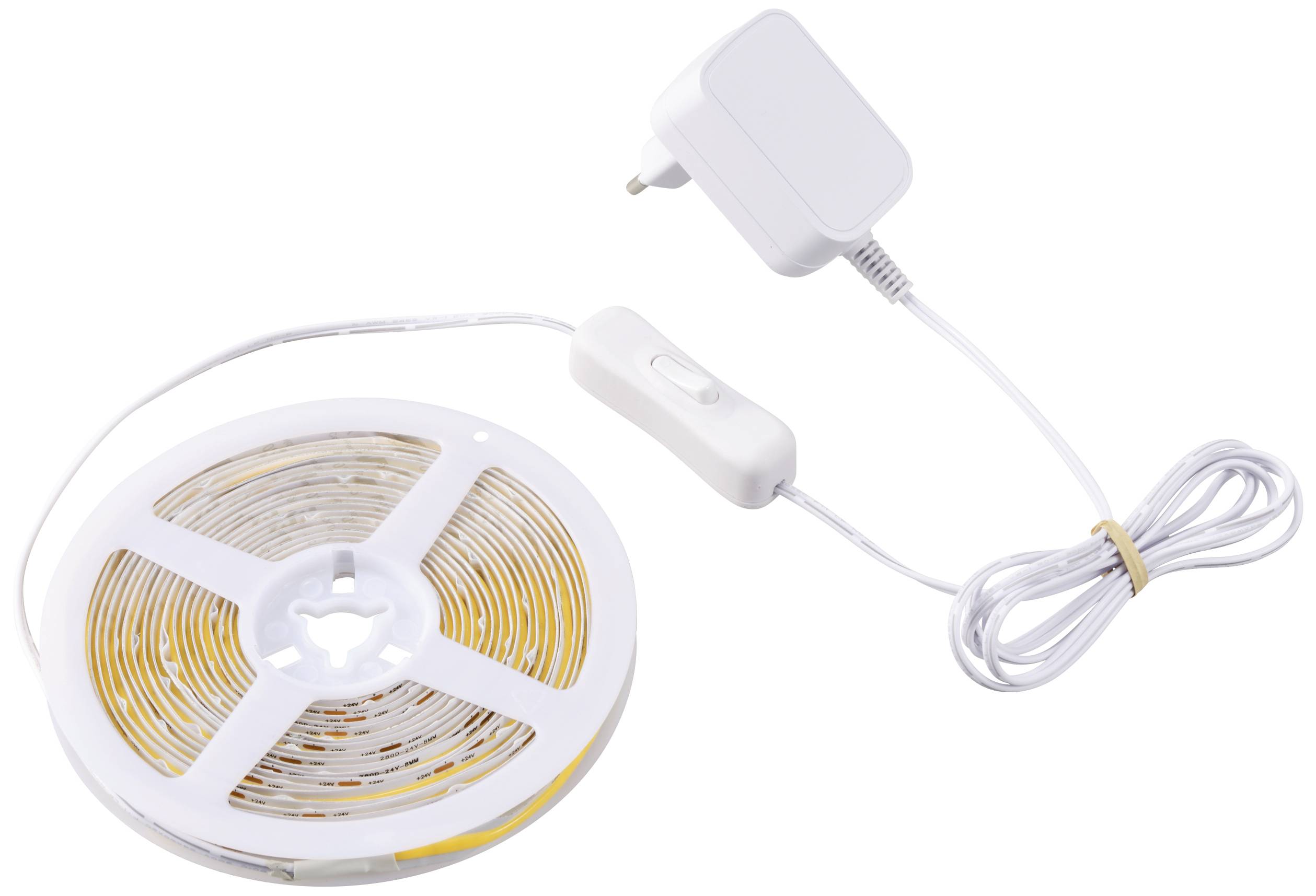 Sygonix SY-5773490 LED-Streifen-Komplettset 230V 5m Warmweiß 1St.