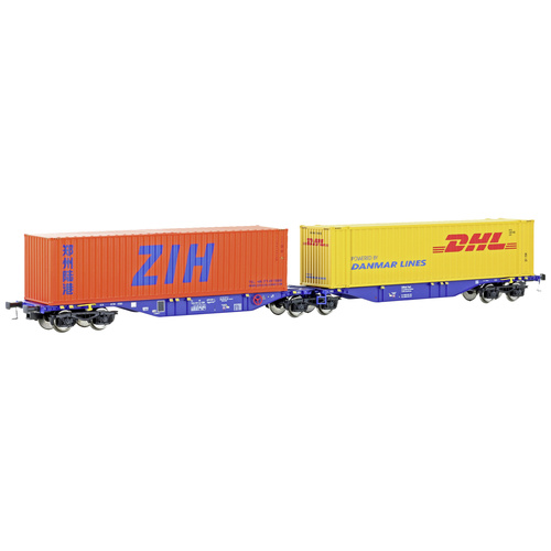 Mehano 90663 H0 Containerwagen Sggmrss&#039;90 DHL/ZIH der CBR