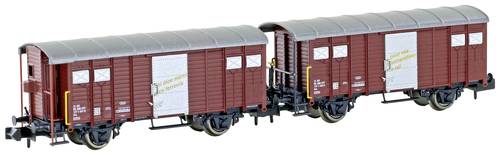 Hobbytrain H24251 N 2er-Set gedeckte Güterwagen K3 der SBB