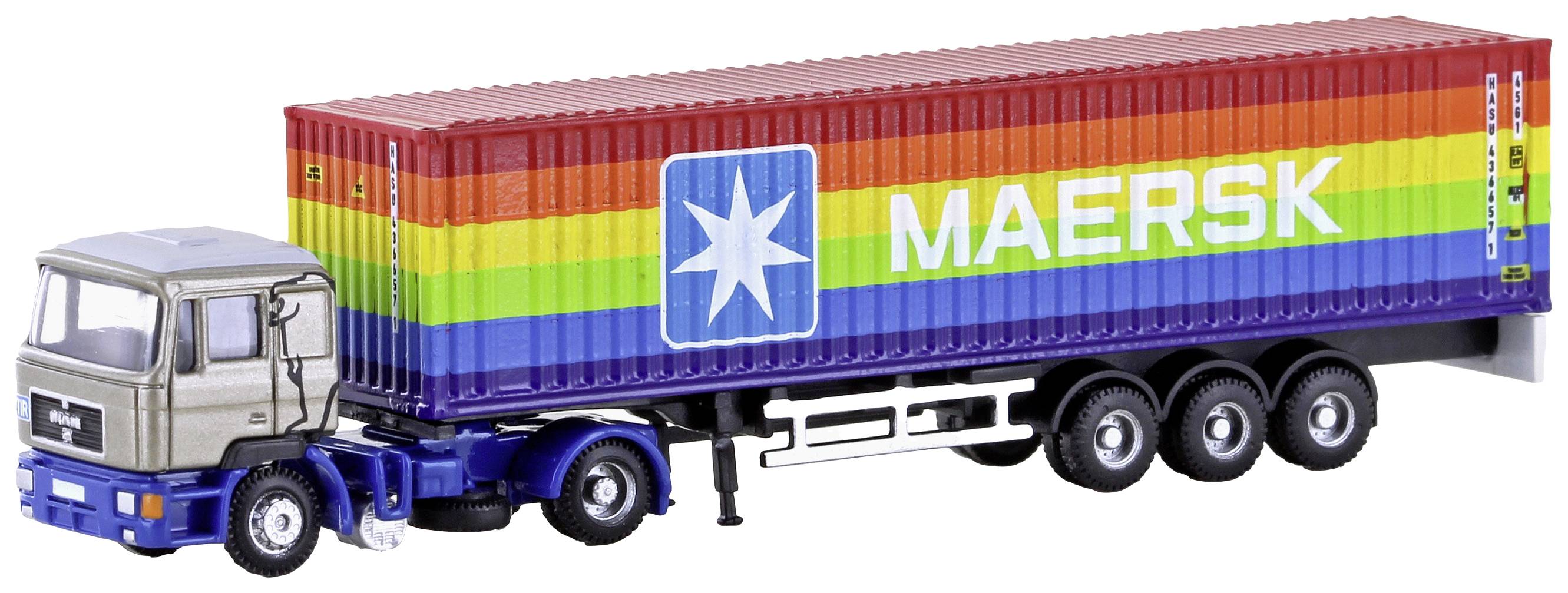 Minis by Lemke LC4066 N LKW Modell MAN F90 Container-Sattelzug MAERSK