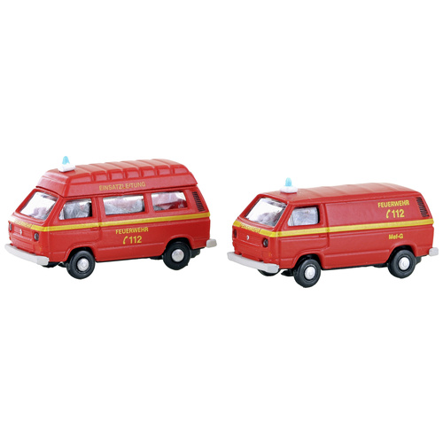 Minis by Lemke LC4342 N PKW Modell Volkswagen T3 2er Set Feuerwehr