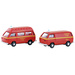 Minis by Lemke LC4342 N PKW Modell Volkswagen T3 2er Set Feuerwehr
