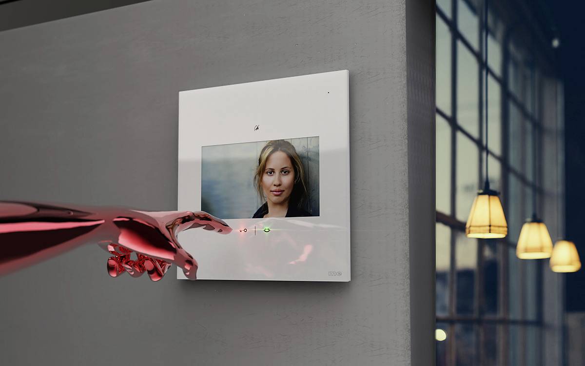 M-e modern-electronics VDV-1007W Video-Türsprechanlage Funk Inneneinheit Weiß