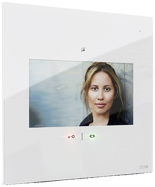 M-e modern-electronics VDV-1007W Video-Türsprechanlage Funk Inneneinheit Weiß