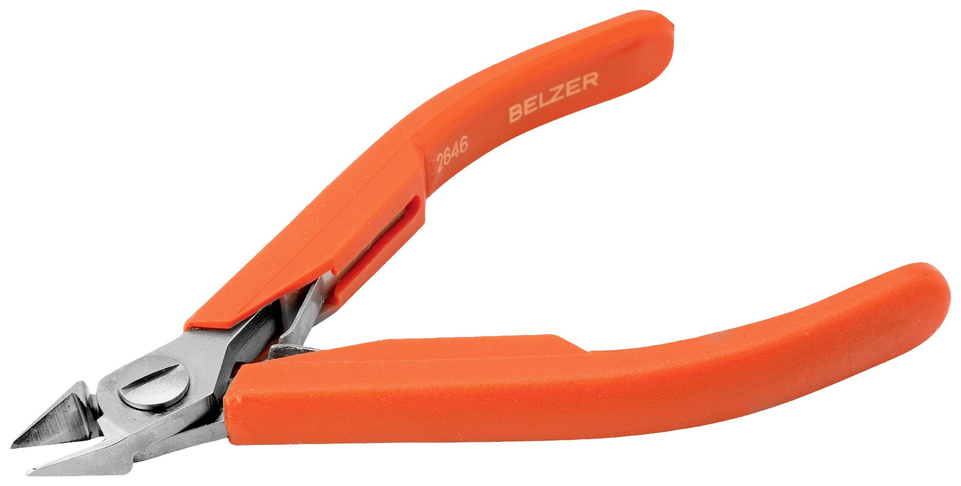 Rote Seitenschneider-Zange mit ergonomischem Griff, geeignet für präzises Schneiden von Drähten und dünnen Materialien.