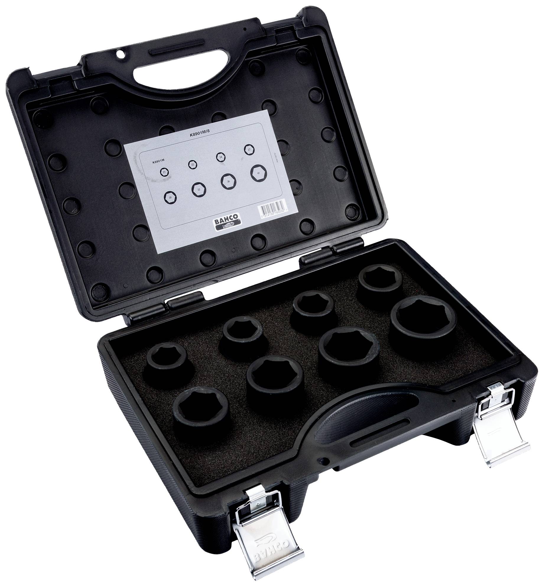 Bahco Kraft-Steckschlüsseleinsatz-Set 3/4" 8teilig K8901M/8