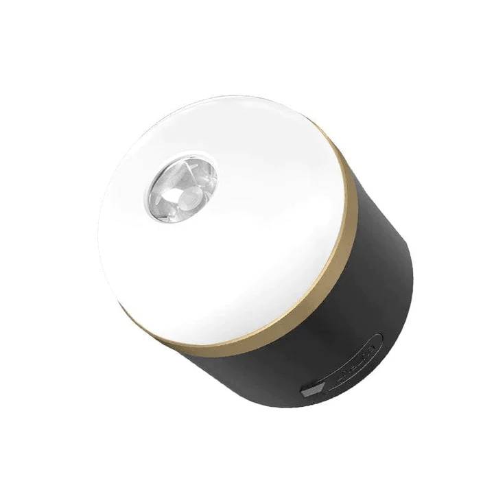 Runde, batteriebetriebene LED-Lampe mit Bewegungsmelder, geeignet für subtile Beleuchtung oder als Nachtlicht.