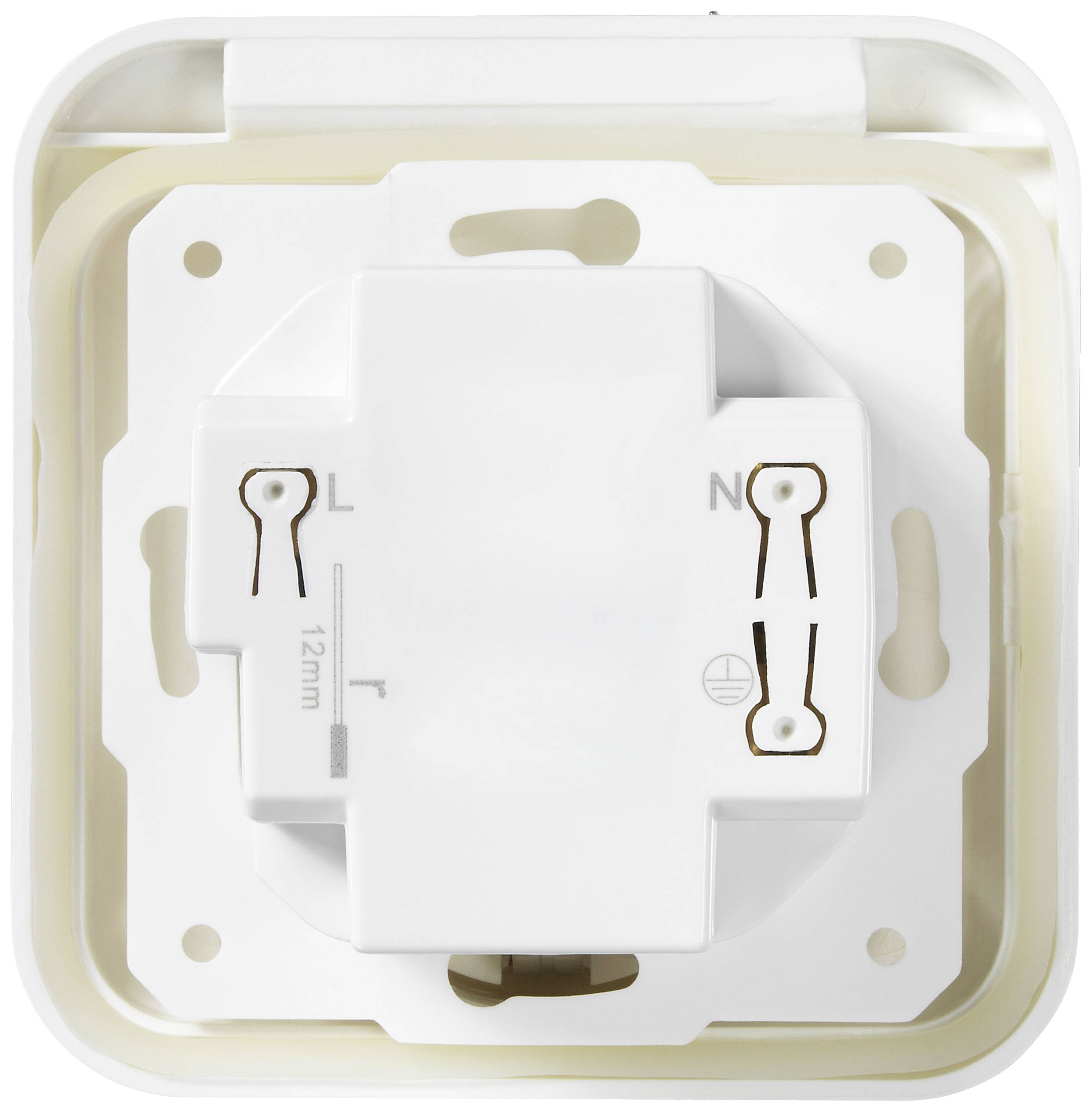 Sygonix SY-5775152 1fach Unterputz-Fehlerstrom-Sicherheitssteckdose erhöhter Berührungsschutz IP44 Weiß