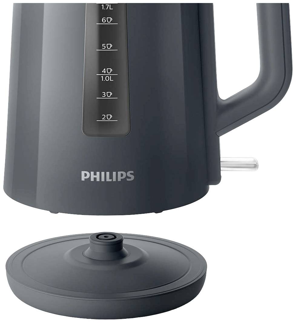 Philips Home Series 3000 Daily Wasserkocher schnurlos, Überhitzungsschutz Dunkelgrau Fassungsvermögen: 1.7l