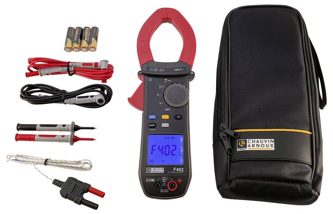 Chauvin Arnoux F402 Stromzange digital Spritzwassergeschützt (IP54) CAT III 1500 V, CAT IV 1000V Anzeige (Counts): 10000