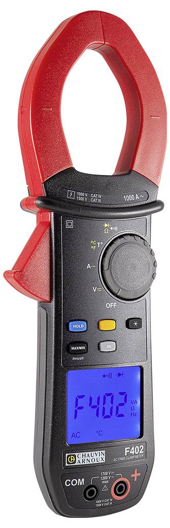 Chauvin Arnoux F402 Stromzange digital Spritzwassergeschützt (IP54) CAT III 1500 V, CAT IV 1000V Anzeige (Counts): 10000