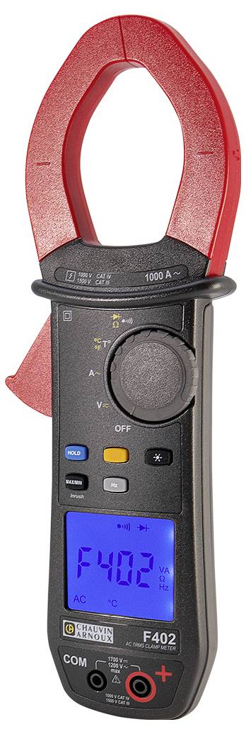 Chauvin Arnoux F402 Stromzange digital Spritzwassergeschützt (IP54) CAT III 1500 V, CAT IV 1000V Anzeige (Counts): 10000