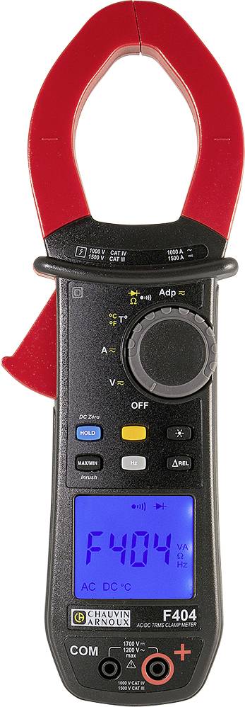 Chauvin Arnoux F404 Stromzange digital Spritzwassergeschützt (IP54) CAT III 1500 V, CAT IV 1000V Anzeige (Counts): 10000