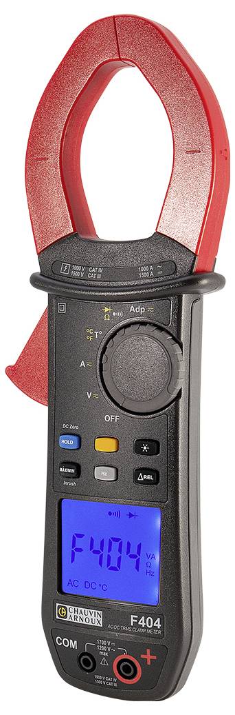 Chauvin Arnoux F404 Stromzange digital Spritzwassergeschützt (IP54) CAT III 1500 V, CAT IV 1000V Anzeige (Counts): 10000