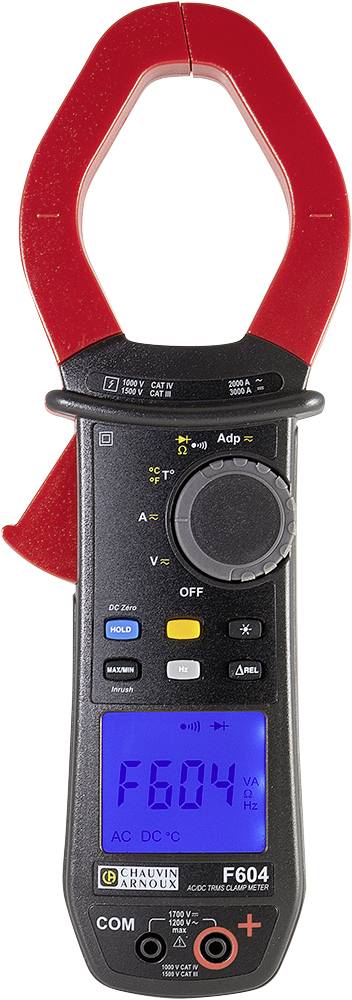 Chauvin Arnoux F604 Stromzange digital Spritzwassergeschützt (IP54) CAT III 1500 V, CAT IV 1000V Anzeige (Counts): 10000