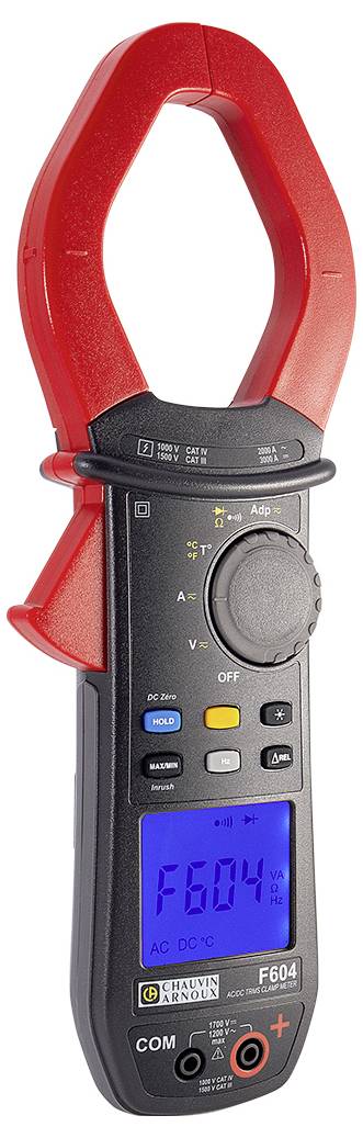 Chauvin Arnoux F604 Stromzange digital Spritzwassergeschützt (IP54) CAT III 1500 V, CAT IV 1000V Anzeige (Counts): 10000