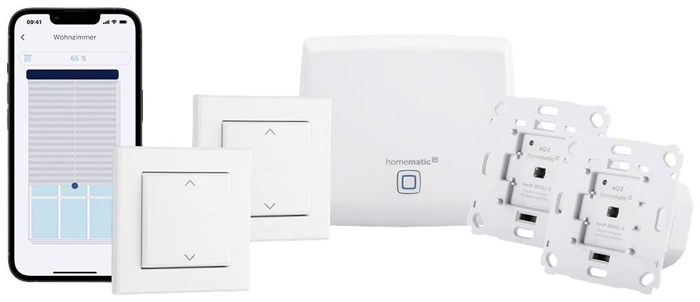 Homematic IP Starterkit Beschattung für 4 Rollladen