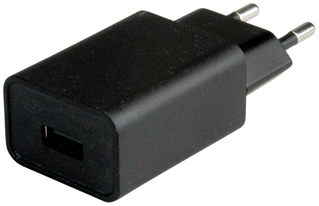 Value 19.99.1093 USB Ladegerät 12 W 1x USB-A Schwarz Innenbereich
