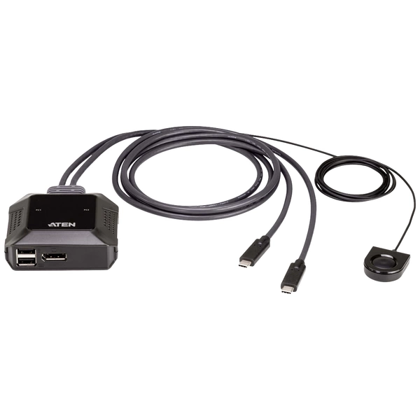 ATEN US3312 2-Port USB-C 4K DisplayPort KVM-Umschalter 4096 x 2160 Pixel ATEN US3312 2-Port USB-C 4K DisplayPort KVM-Umschalter 4096 x 2160 Pixel