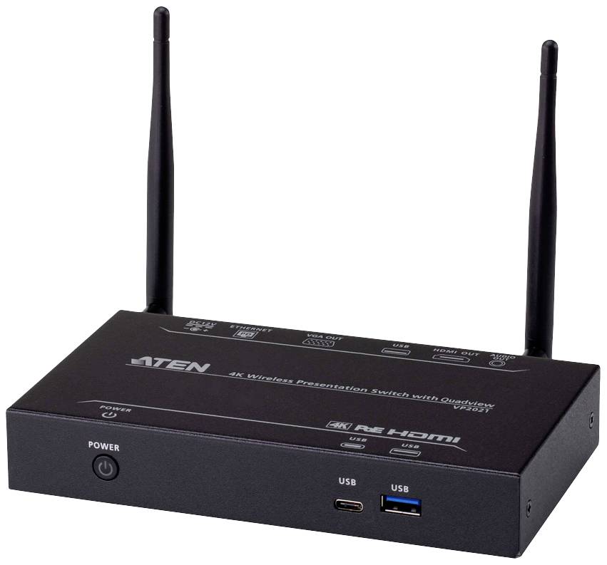 ATEN VP2021 4K Wireless Presentation Switch mit Quad View