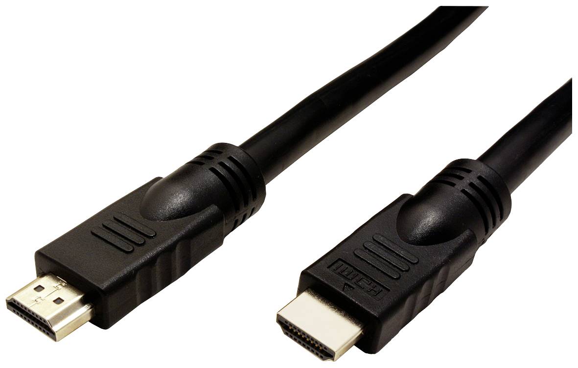 Roline HDMI Anschlusskabel HDMI-A Stecker 20 m Schwarz 14.01.3455 4K UHD HDMI-Kabel