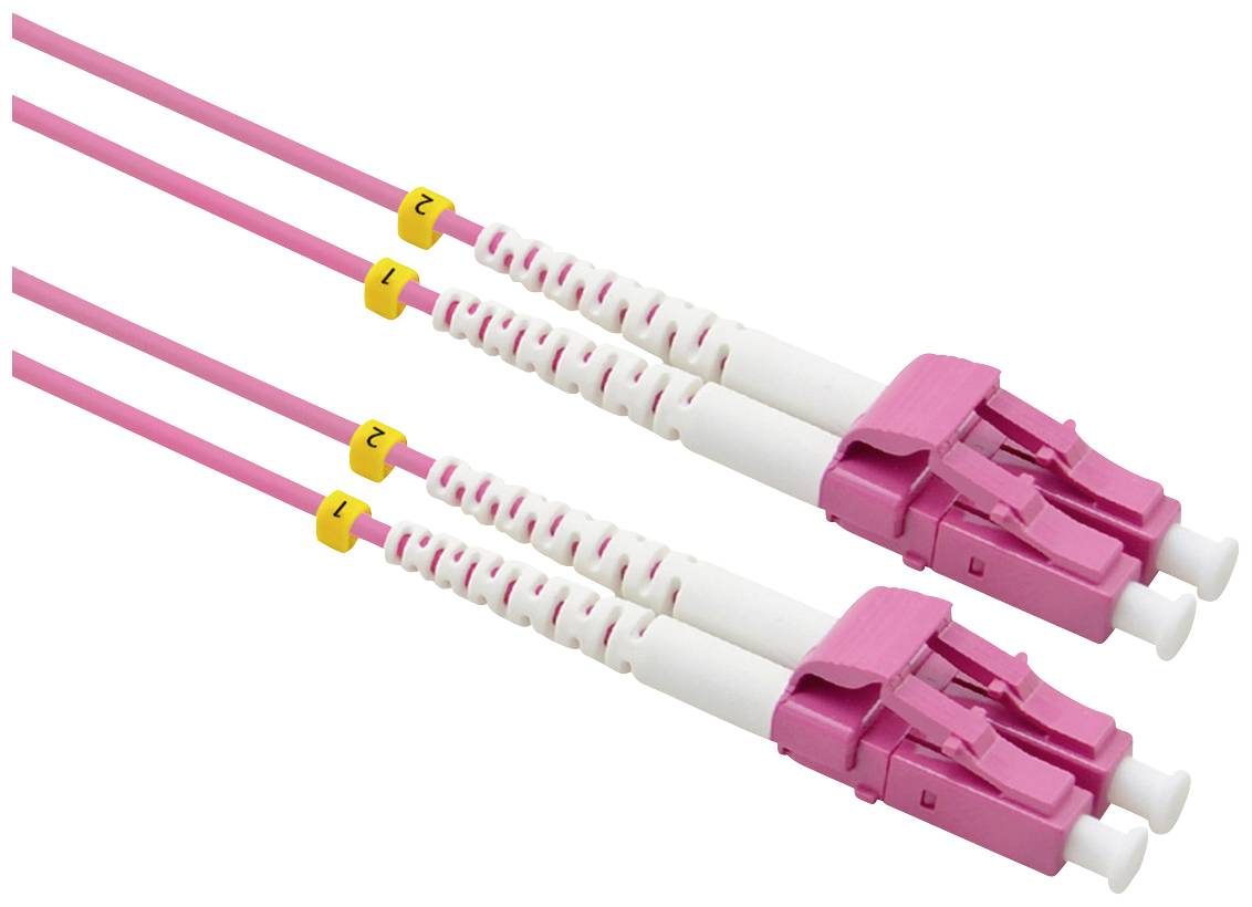 Value 21.99.8838 Glasfaser LWL Anschlusskabel LC 7.00m Violett 1St.