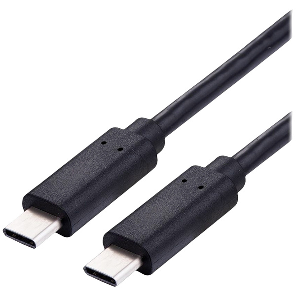 Value USB-Ladekabel USB 2.0 USB-C® Stecker 2.00m Schwarz 11998309